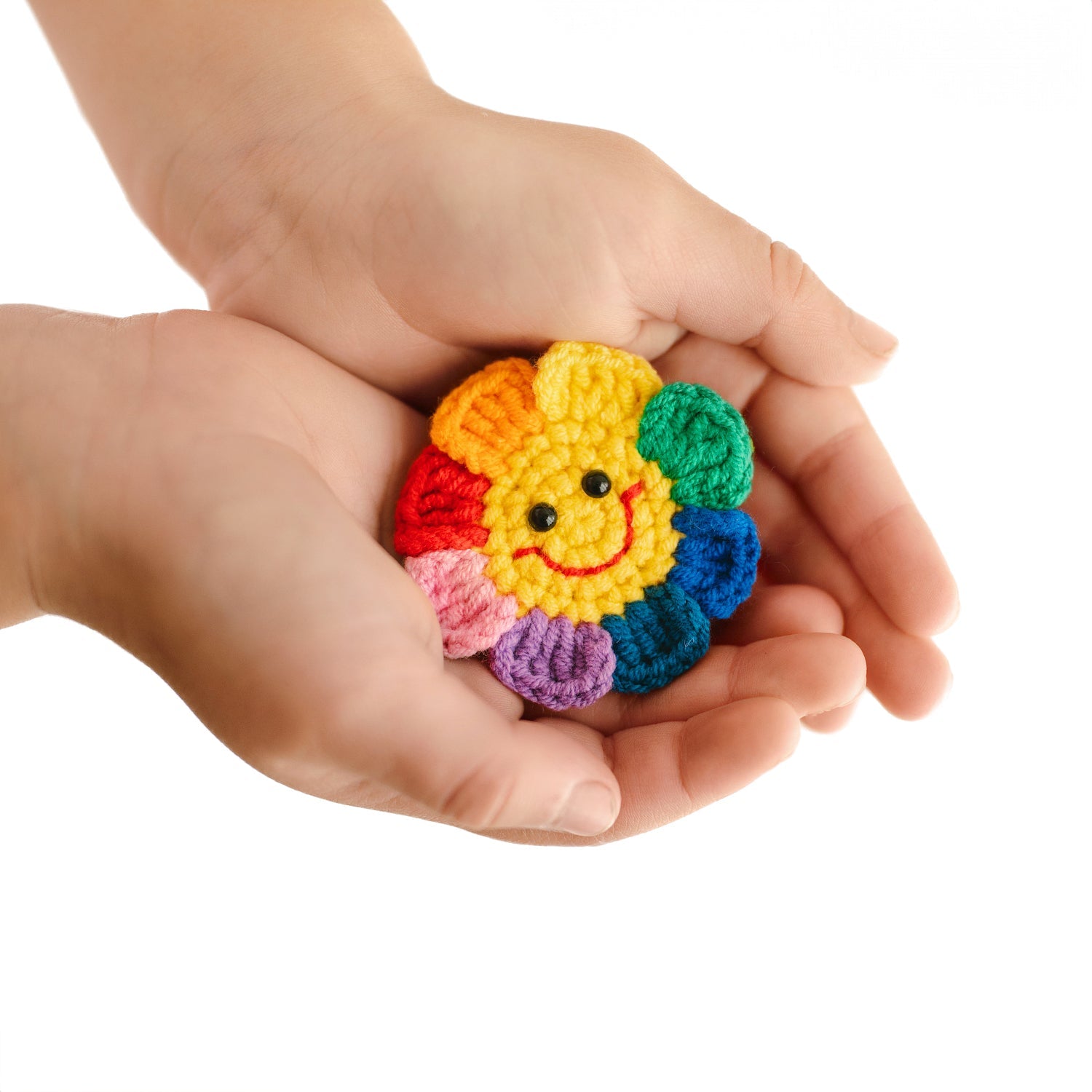 Crochet Rainbow Sunflower Hair Clip BDLJ - Jammie Session