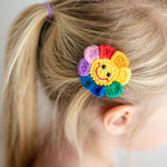 Crochet Rainbow Sunflower Hair Clip BDLJ - Jammie Session