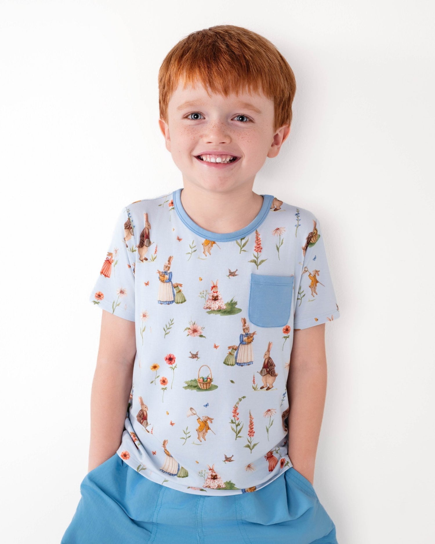 Don’t Worry, Be Hoppy ( Rabbit )Kids' Short Sleeve T-shirt - Jammie Session