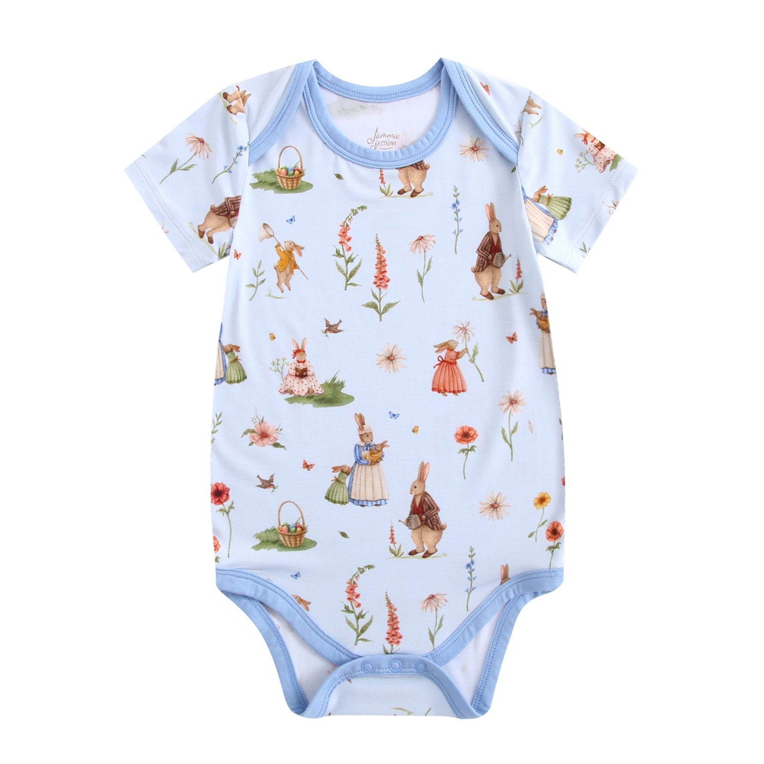 Don’t Worry, Be Hoppy ( Rabbit ) Short Sleeve Bodysuit - Jammie Session