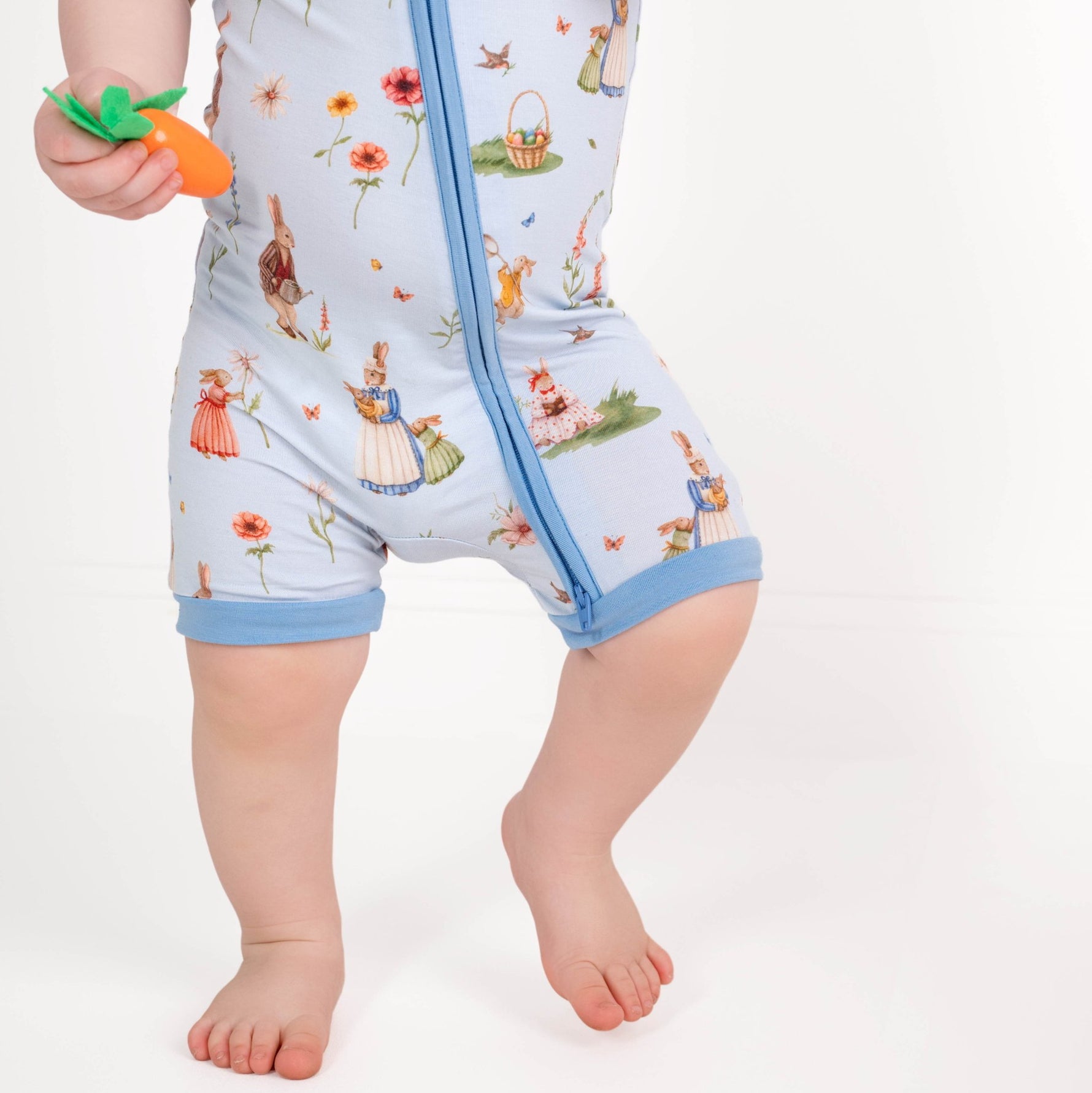 Don’t Worry, Be Hoppy ( Rabbit ) Short Sleeve Romper - Jammie Session