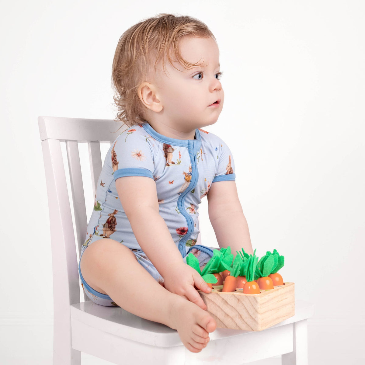 Don’t Worry, Be Hoppy ( Rabbit ) Short Sleeve Romper - Jammie Session