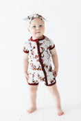 Load image into Gallery viewer, Dreaming with Dragons Short Sleeve Romper - Jammie Session
