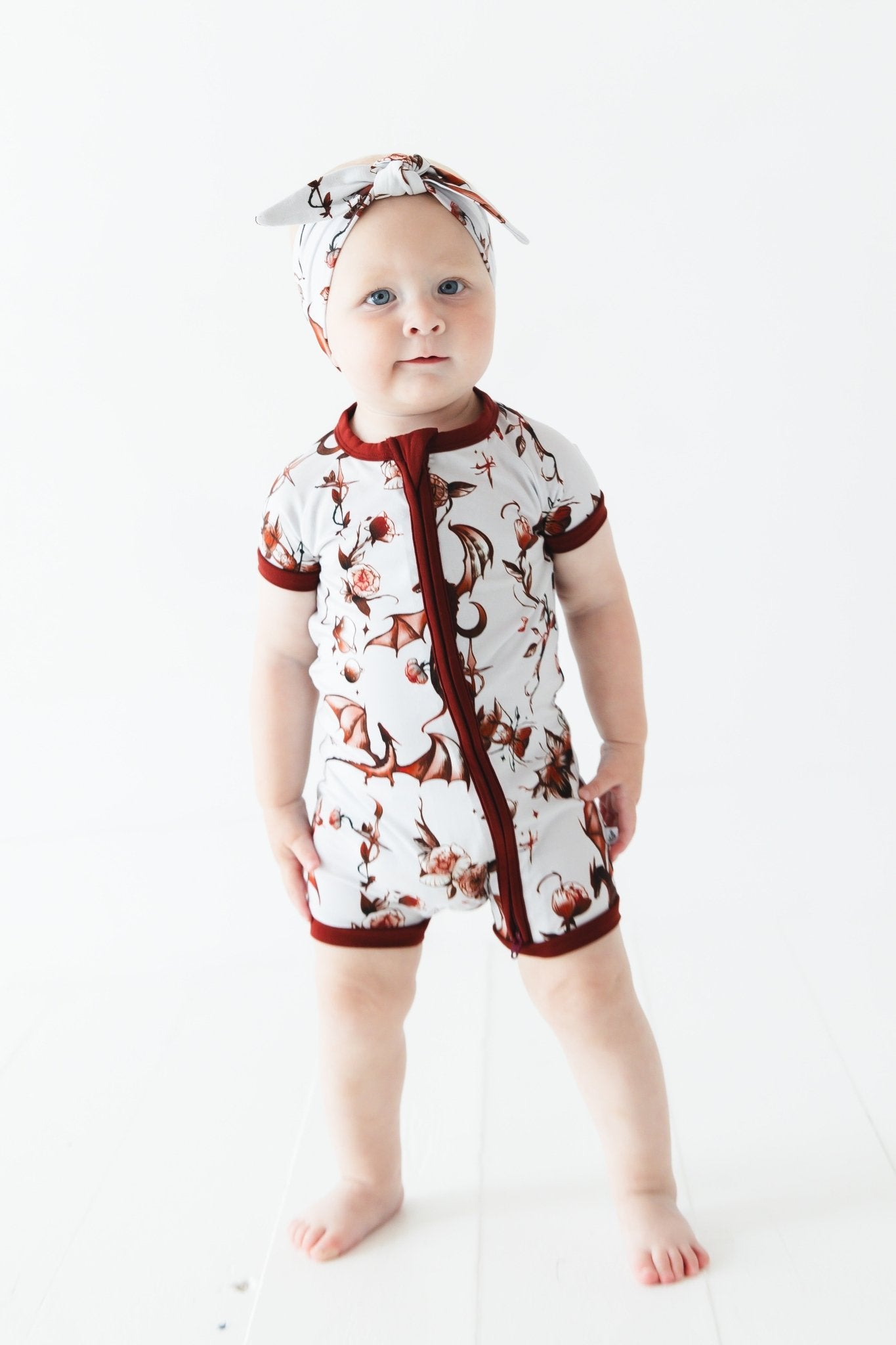 Dreaming with Dragons Short Sleeve Romper - Jammie Session
