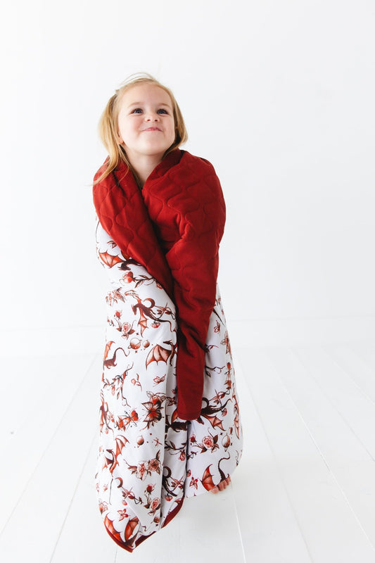 Dreaming with Dragons Toddler Quilted Blanket - Jammie Session