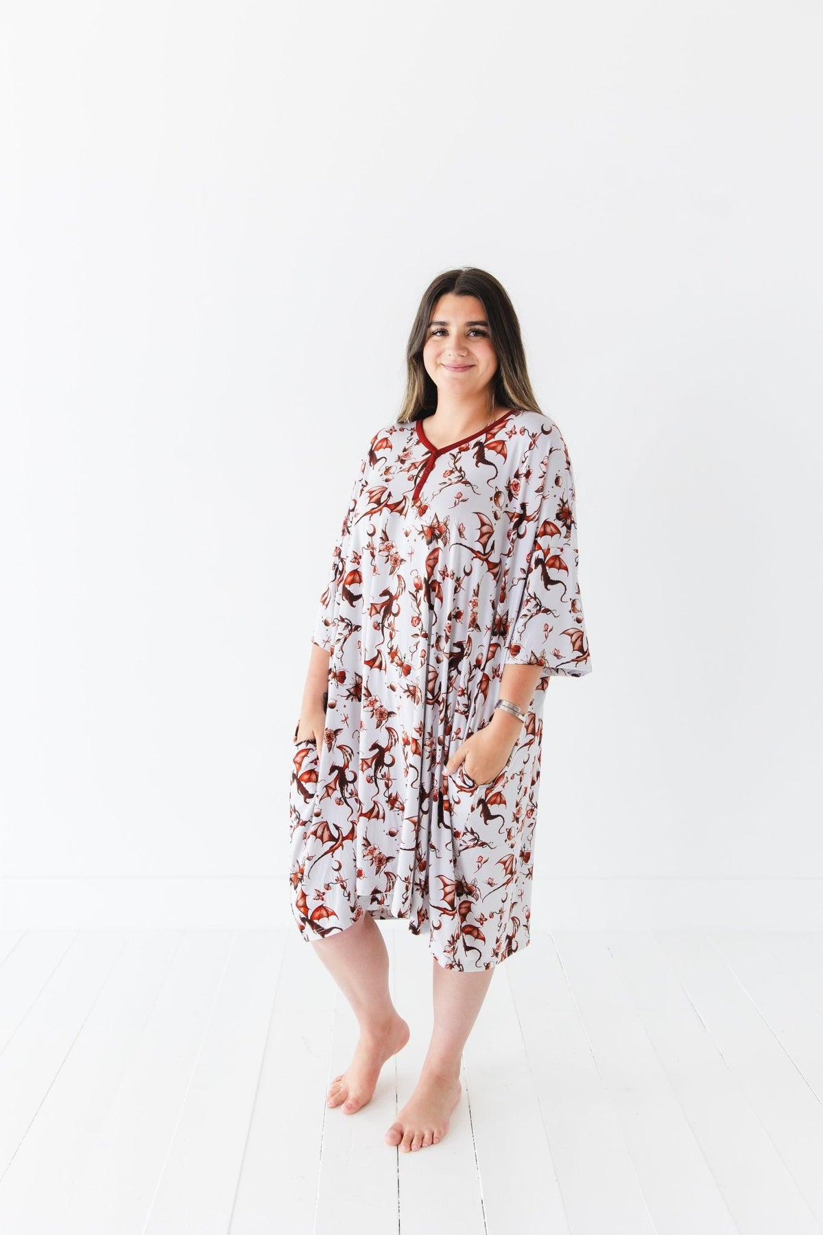 Dreaming with Dragons Women's Muumuu Lounge Tee (ONE SIZE FITS XS - XXL) - Jammie Session