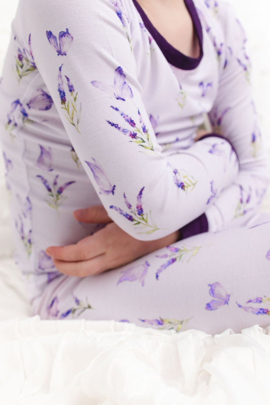 Estella (Lavender Butterfly) Long Sleeve PJ's BDLJ - Jammie Session