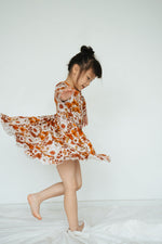 Falling For Florals Long Sleeve Big Kid Twirl Dress - Jammie Session