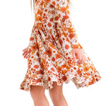 Falling For Florals Long Sleeve Big Kid Twirl Dress - Jammie Session
