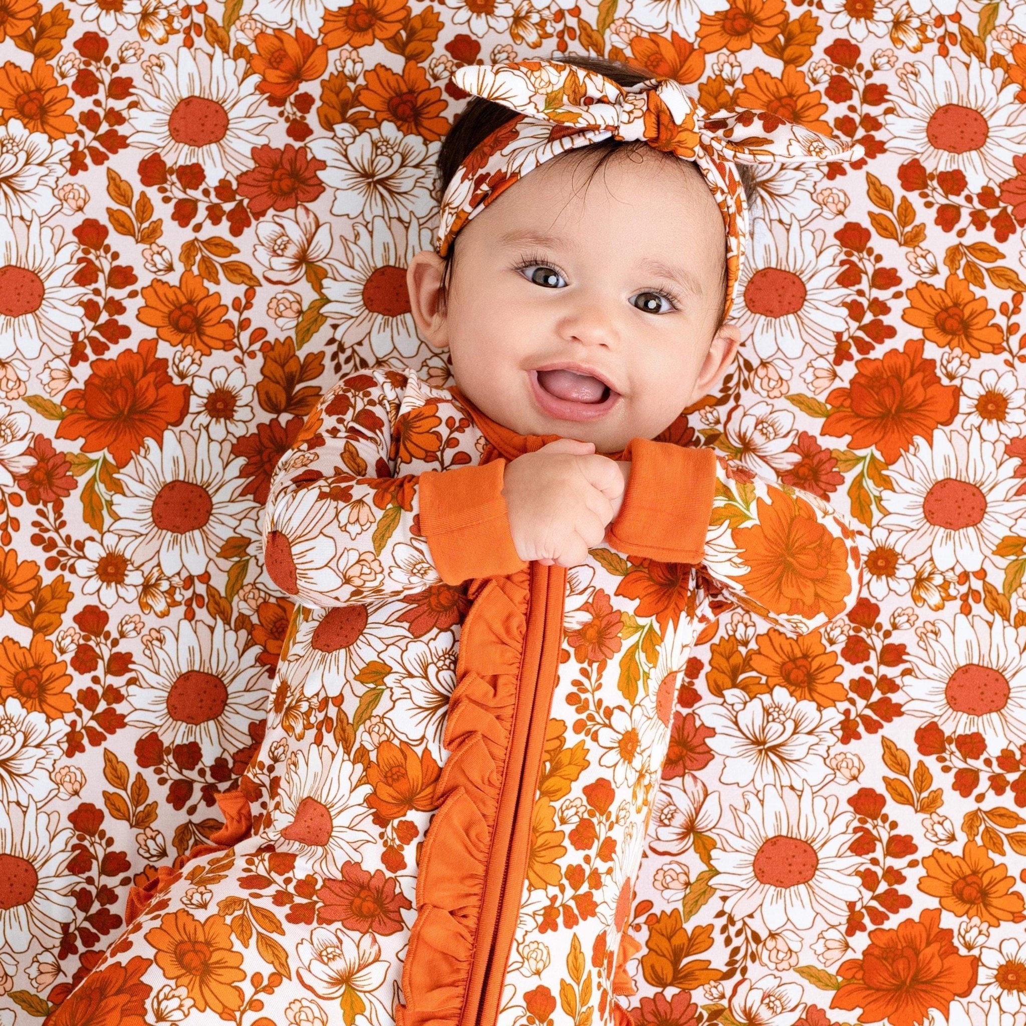 Falling For Florals Ruffle Romper - Jammie Session