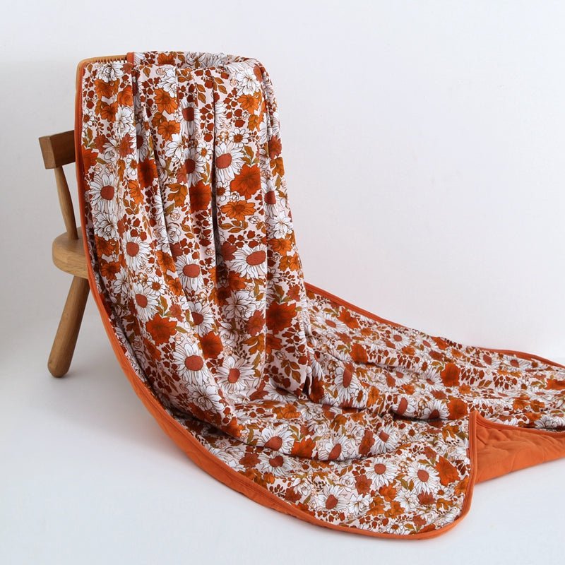 Falling For Florals Toddler Quilted Blanket - Jammie Session