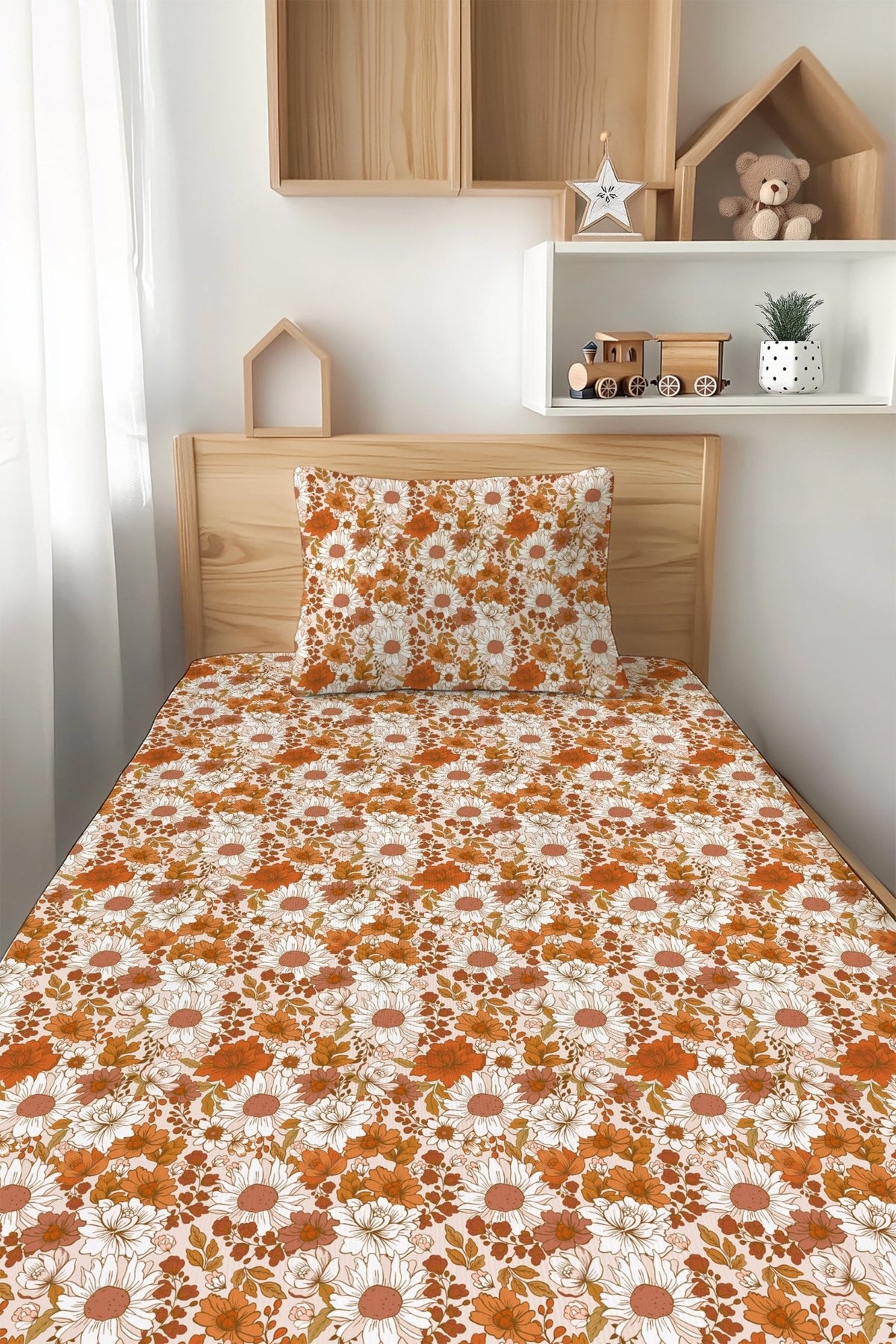 Falling For Florals Twin Fitted Sheet and Pillowcase Set - Jammie Session