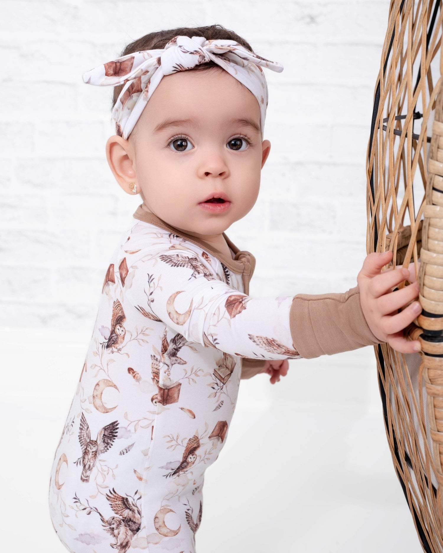 Feathers and Fables（Owl）TENCEL™ Modal Romper - Jammie Session