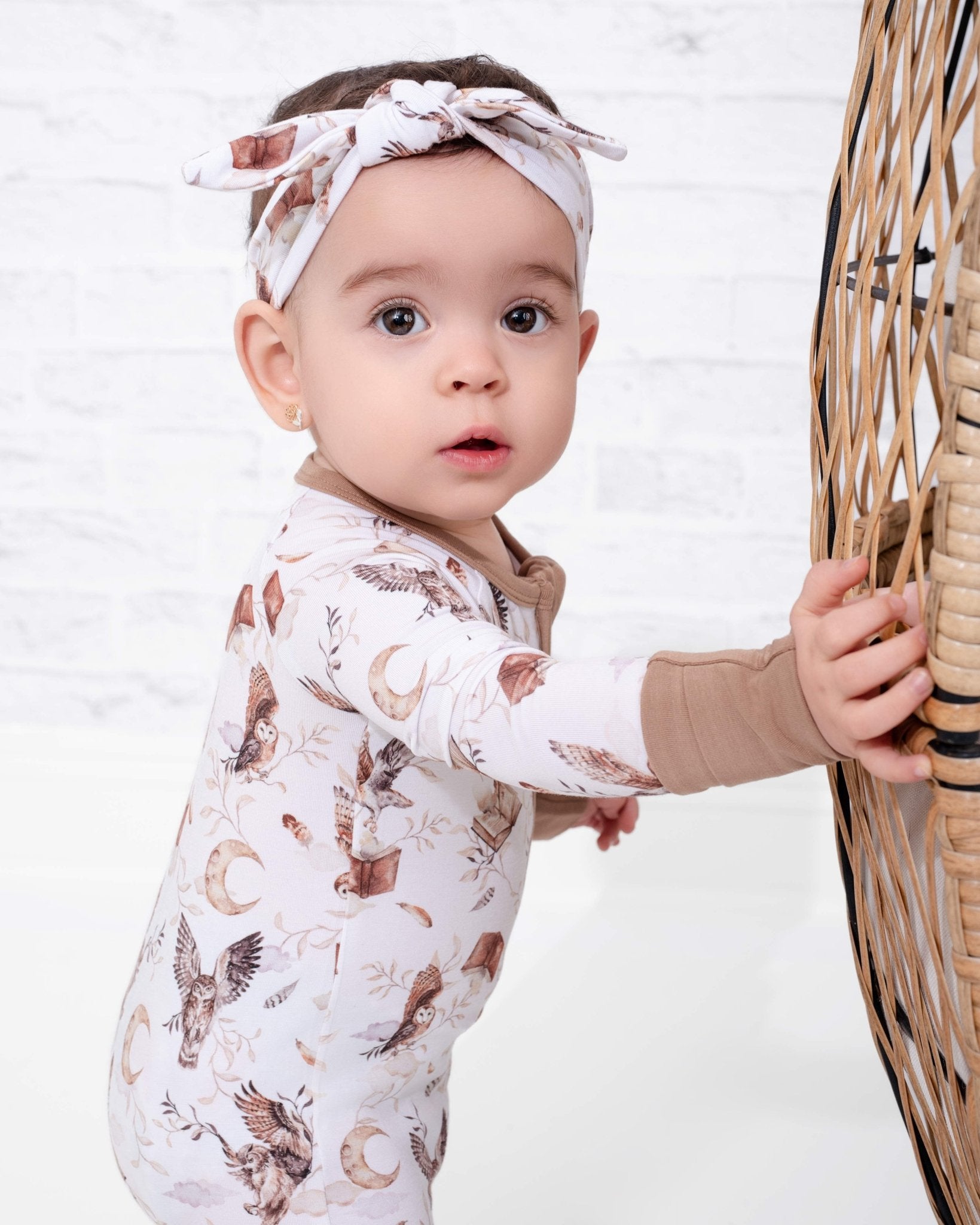 Feathers and Fables（Owl）TENCEL™ Modal Romper - Jammie Session