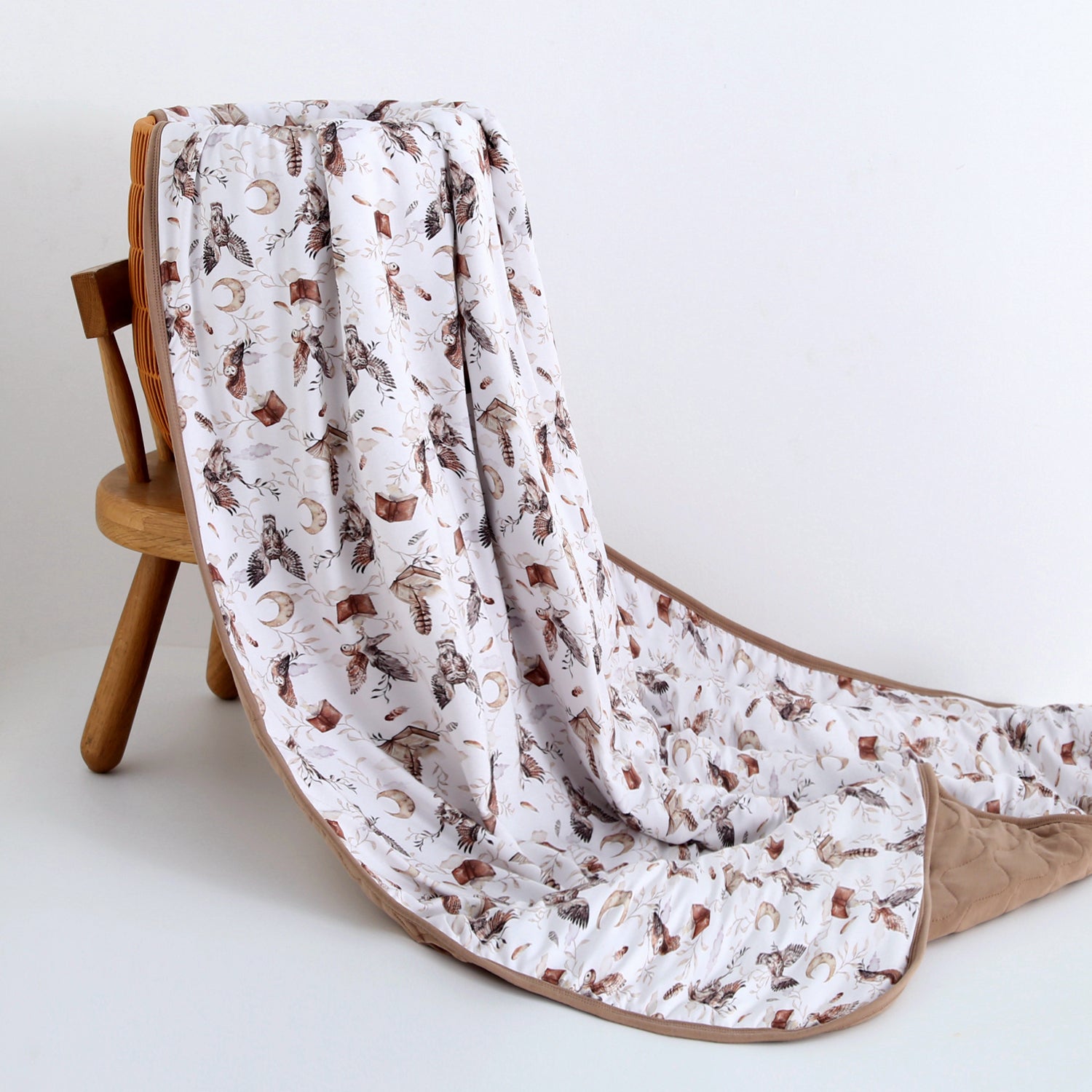 Feathers and Fables（Owl）TENCEL™ Modal Toddler Quilted Blanket - Jammie Session