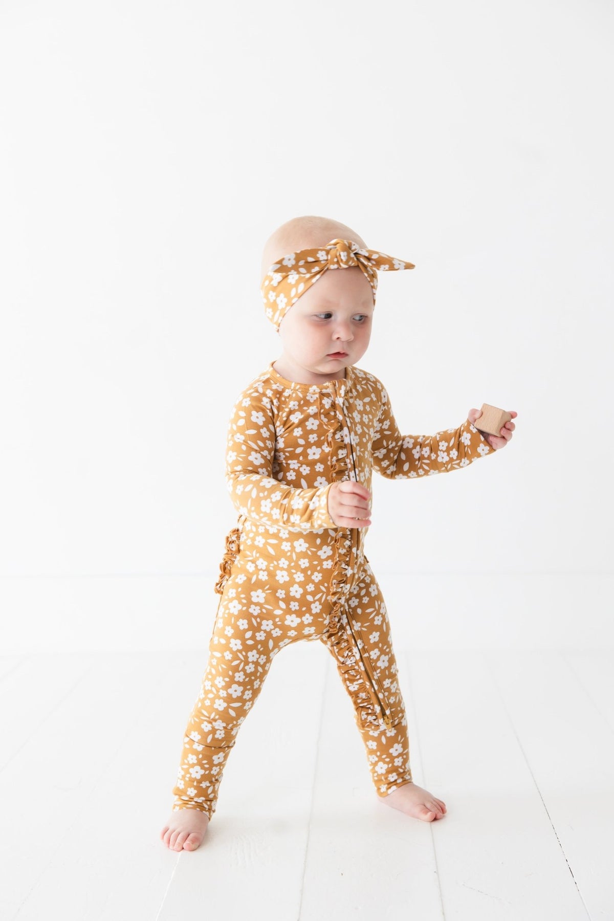 Honey Blooms Ruffle Romper - Jammie Session