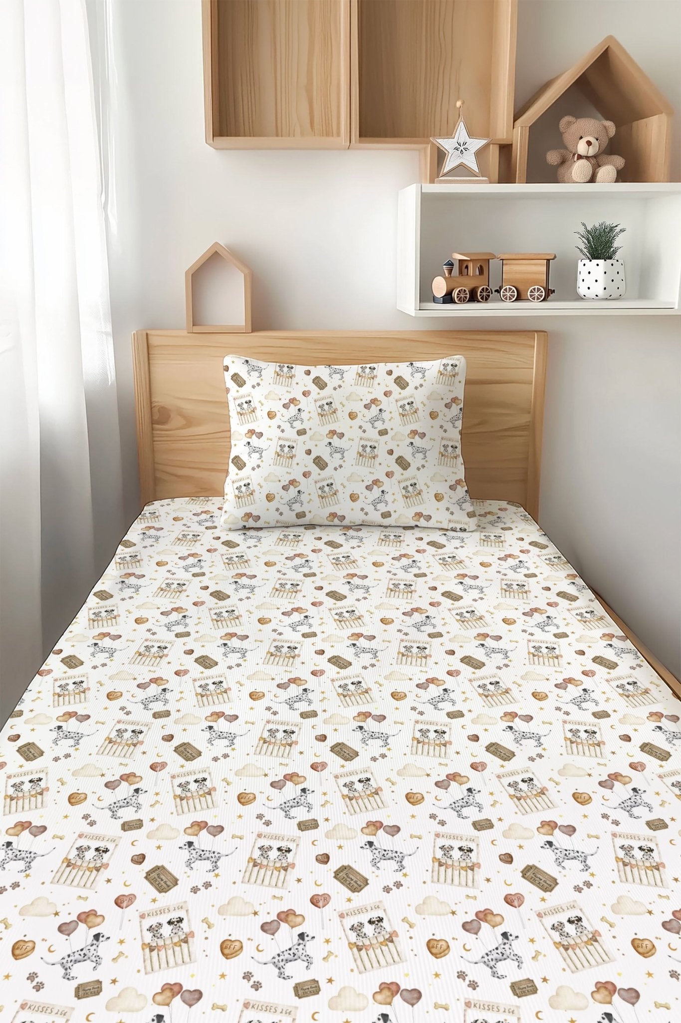 I Ruff You Twin Fitted Sheet and Pillowcase Set - Jammie Session