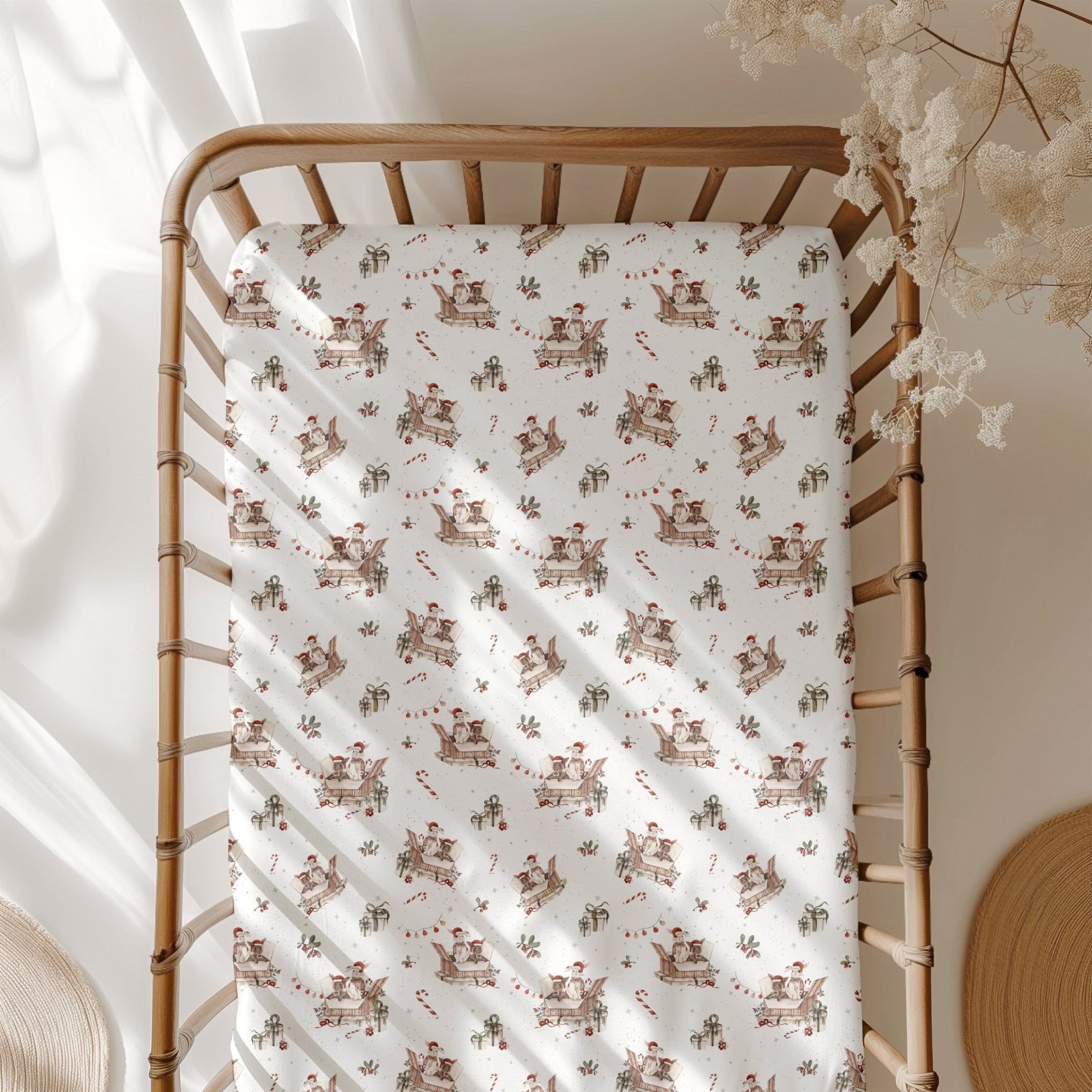 Jingle Bell Hop (Rabbit) Crib Sheet - Jammie Session
