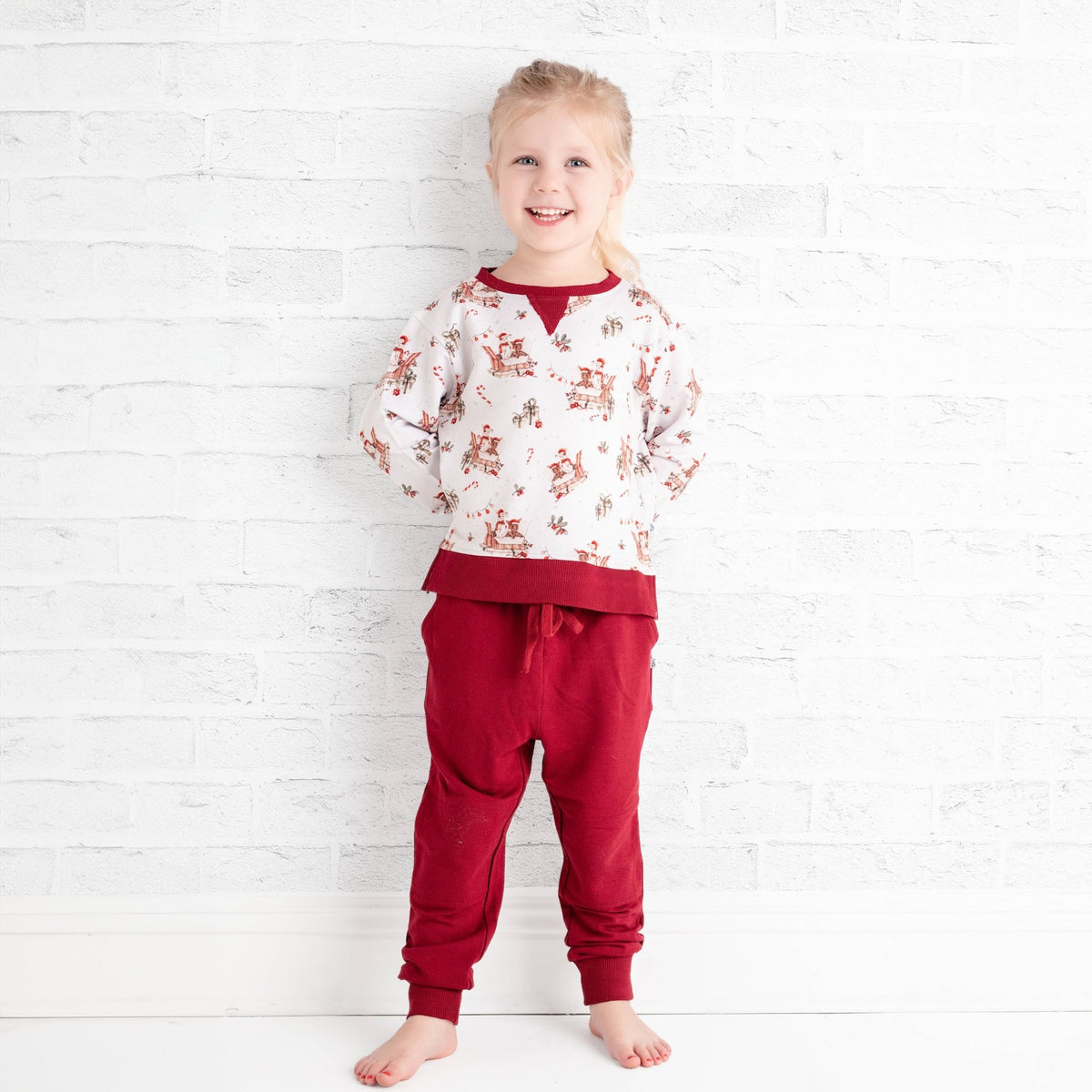 Jingle Bell Hop (Rabbit) Kids Jogger Set - Jammie Session