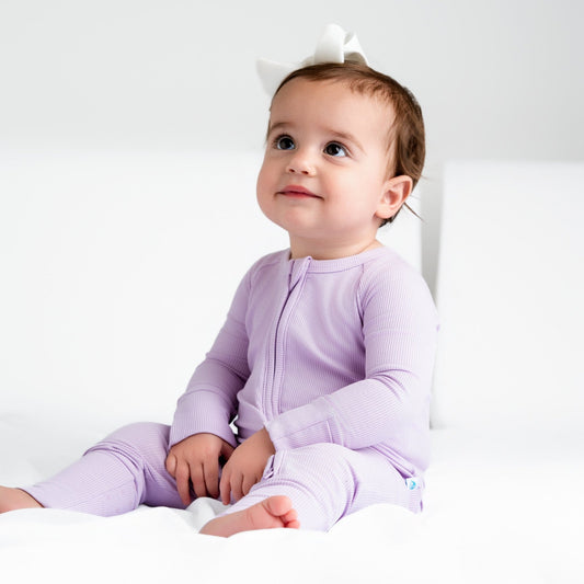 Lavender Ribbed Romper BDLJ - Jammie Session