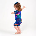 Load image into Gallery viewer, Luminara Galaxy Short Sleeve Romper - Jammie Session
