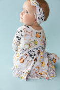 Load image into Gallery viewer, Meowster of Disguise Long Sleeve Bodysuit Twirl Dress - Jammie Session
