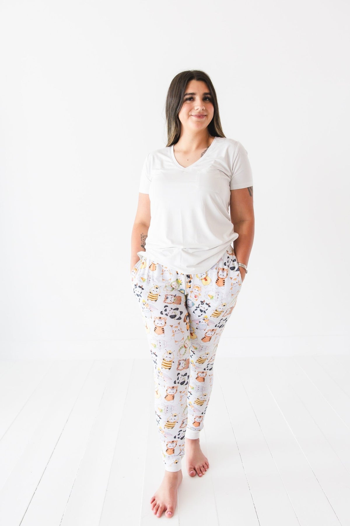 Meowster of Disguise Women's Solid Short Sleeve T-shirt - Jammie Session