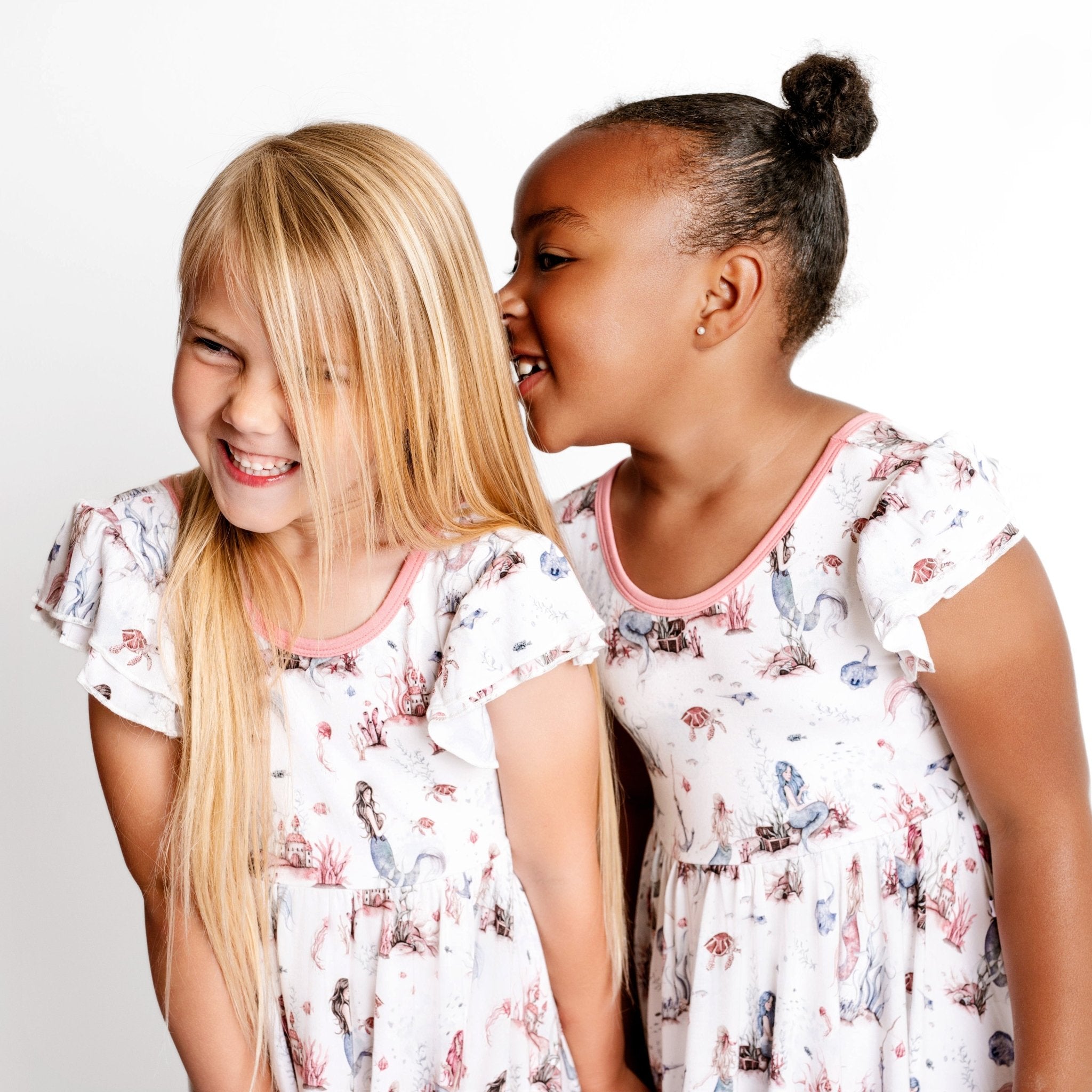 Mermaid Cove Short Sleeve Big Kid Twirl Dress BDLJ - Jammie Session