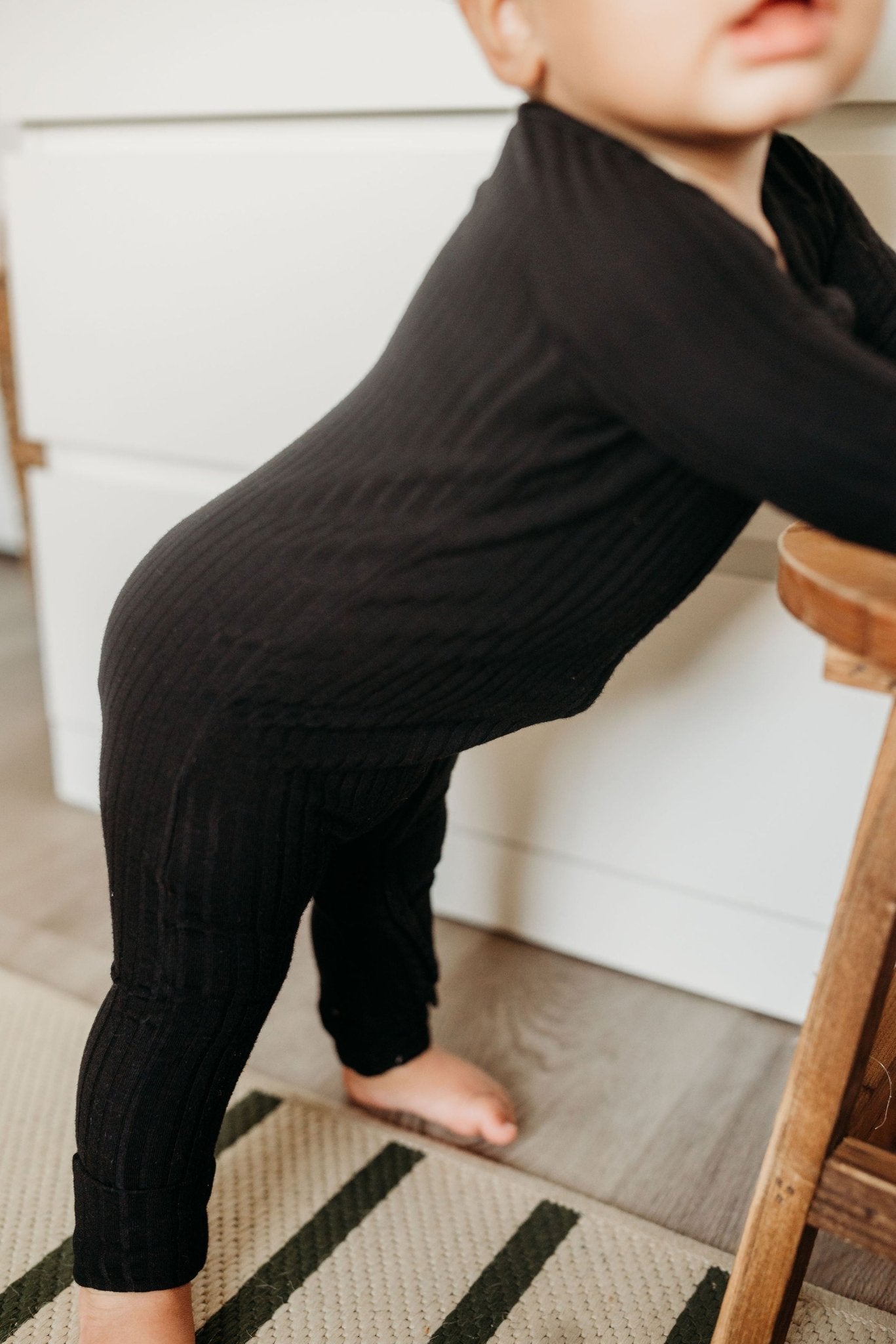 Midnight (Black) Ribbed Romper BDLJ - Jammie Session