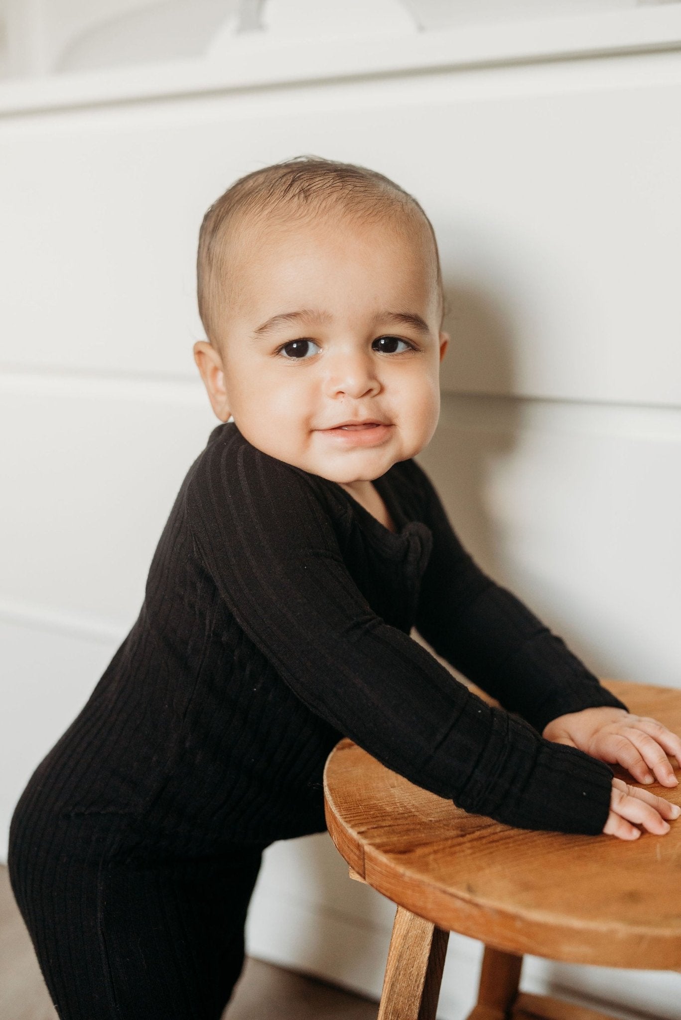 Midnight (Black) Ribbed Romper BDLJ - Jammie Session