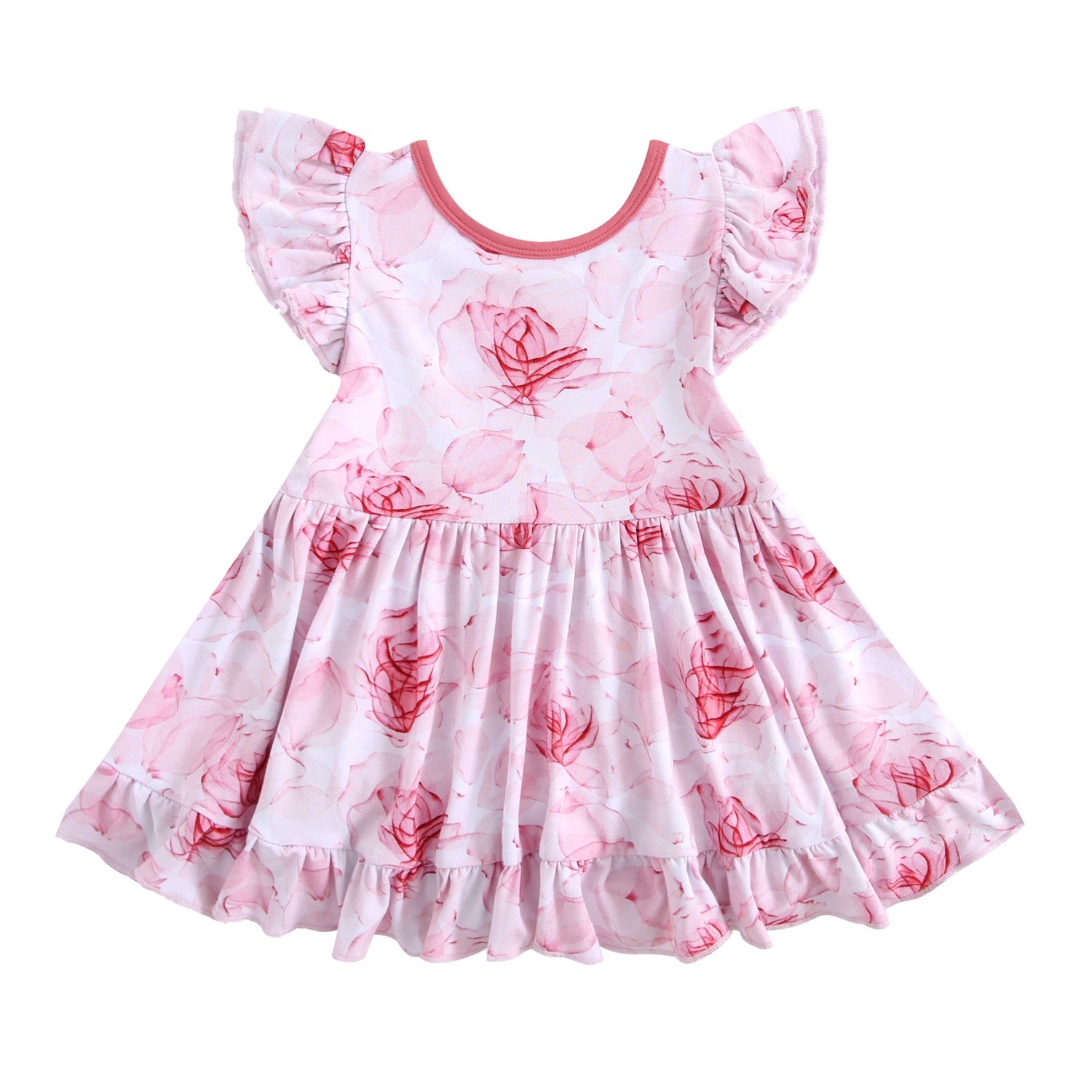 Misty Roses Bodysuit Twirl Dress - Jammie Session