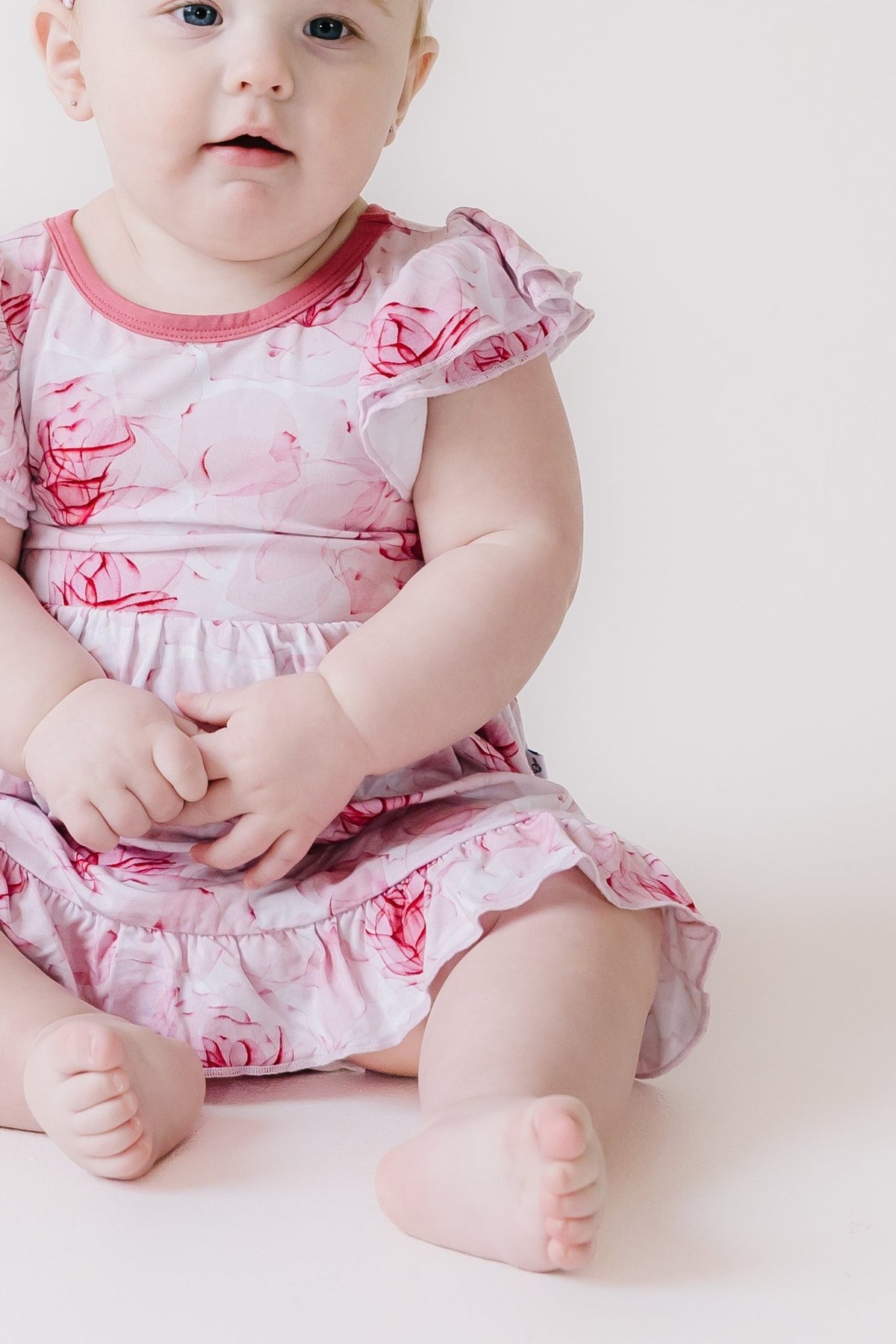 Misty Roses Bodysuit Twirl Dress - Jammie Session