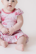Misty Roses Bodysuit Twirl Dress - Jammie Session