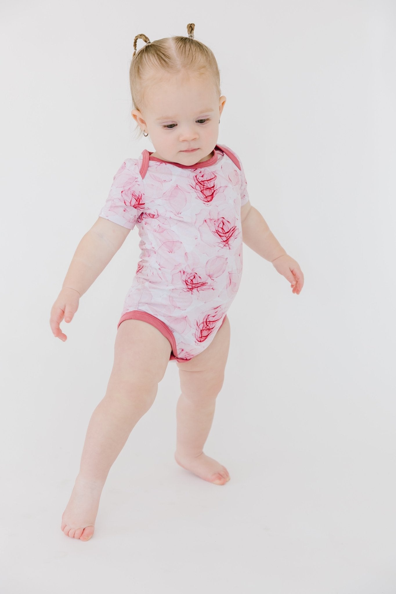 Misty Roses Short Sleeve Bodysuit - Jammie Session
