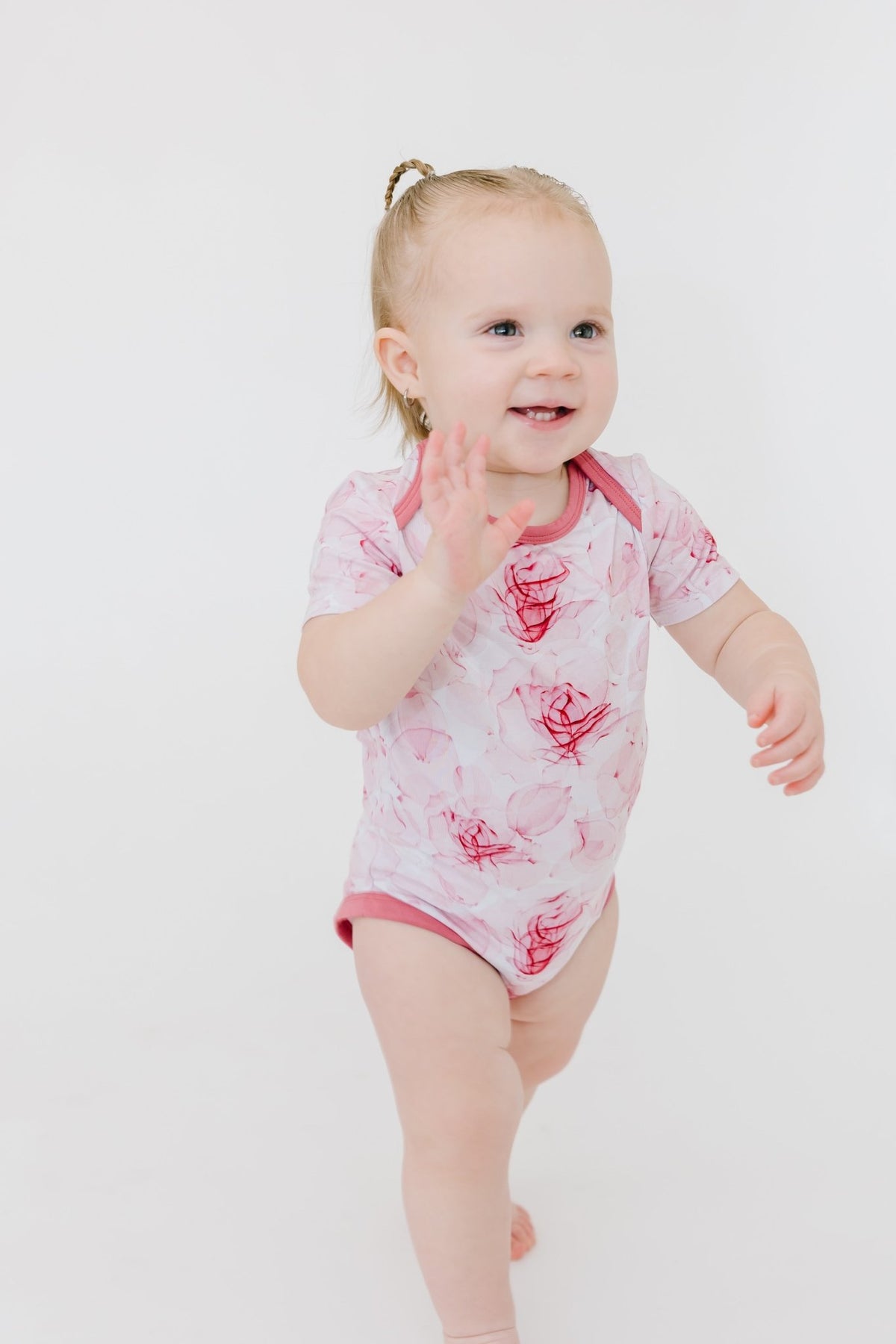 Misty Roses Short Sleeve Bodysuit - Jammie Session
