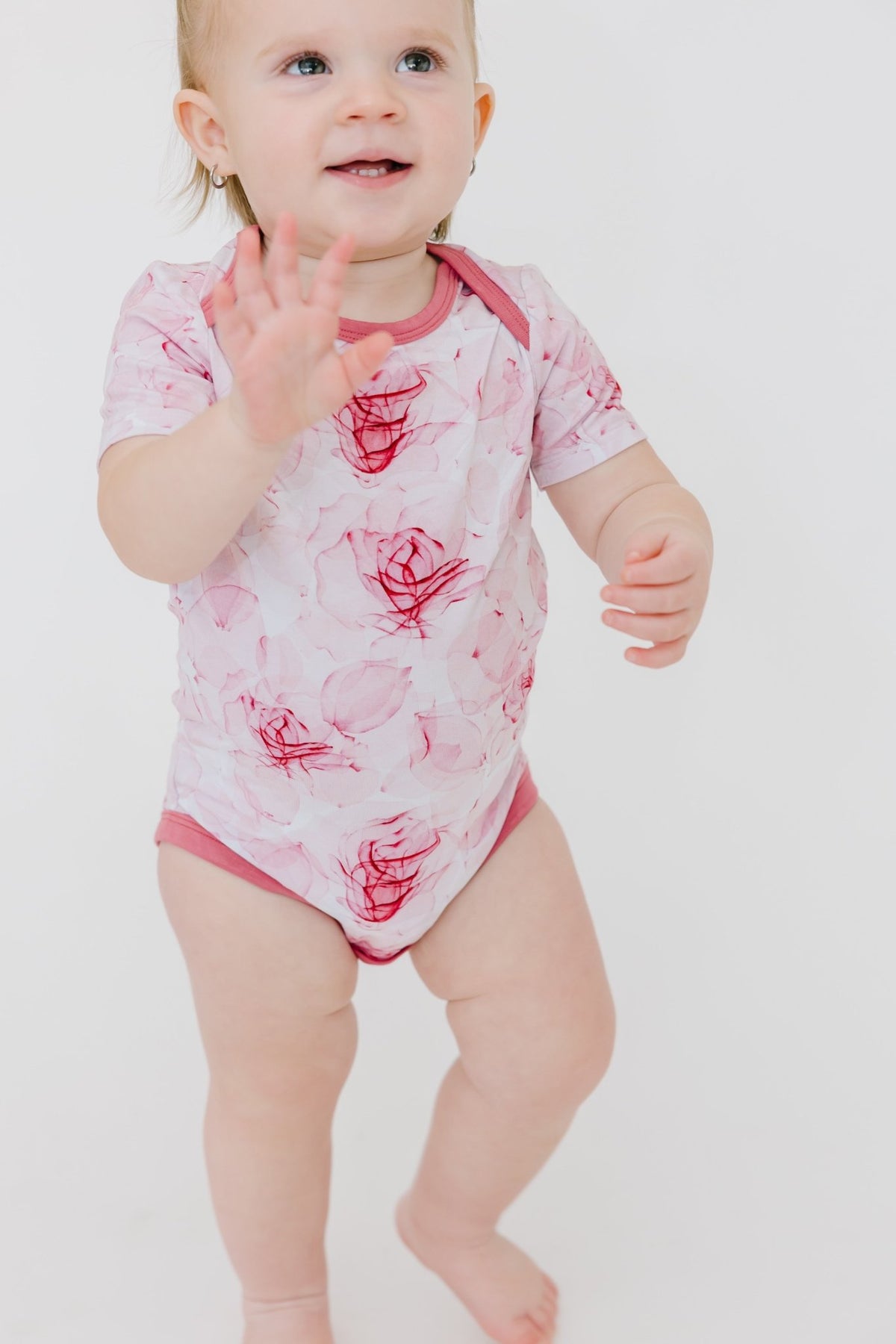 Misty Roses Short Sleeve Bodysuit - Jammie Session