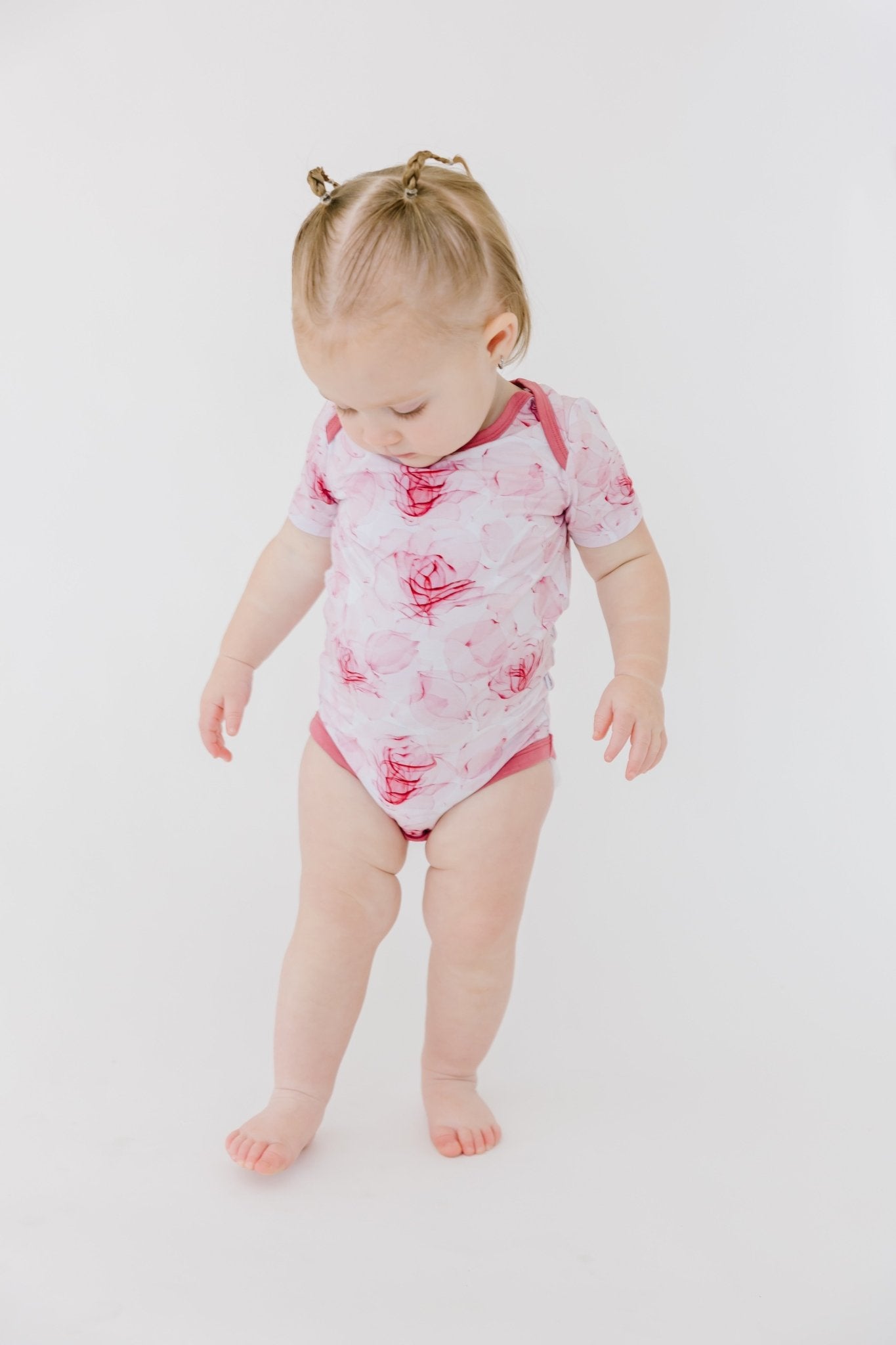 Misty Roses Short Sleeve Bodysuit - Jammie Session