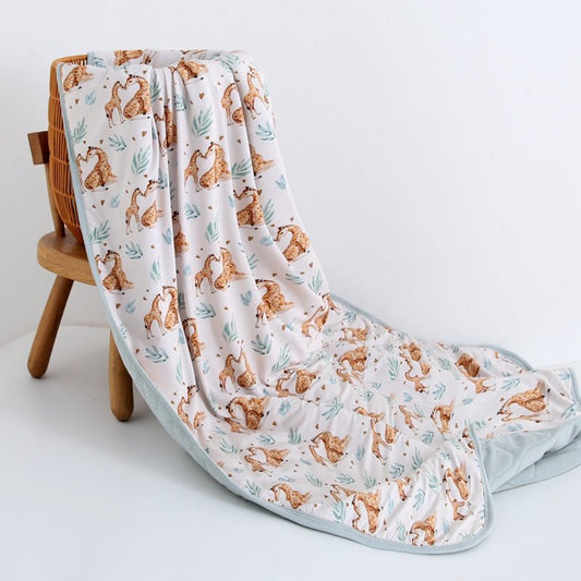 Mother's Love (Giraffe) Adult Quilted Blanket - Jammie Session