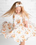 Load image into Gallery viewer, Mother's Love (Giraffe) Long Sleeve Big Kid Twirl Dress - Jammie Session
