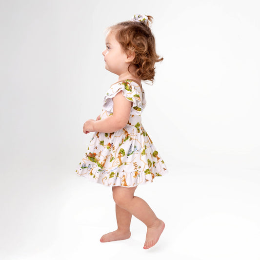 Oh Bother, It's Bedtime Bodysuit Twirl Dress - Jammie Session