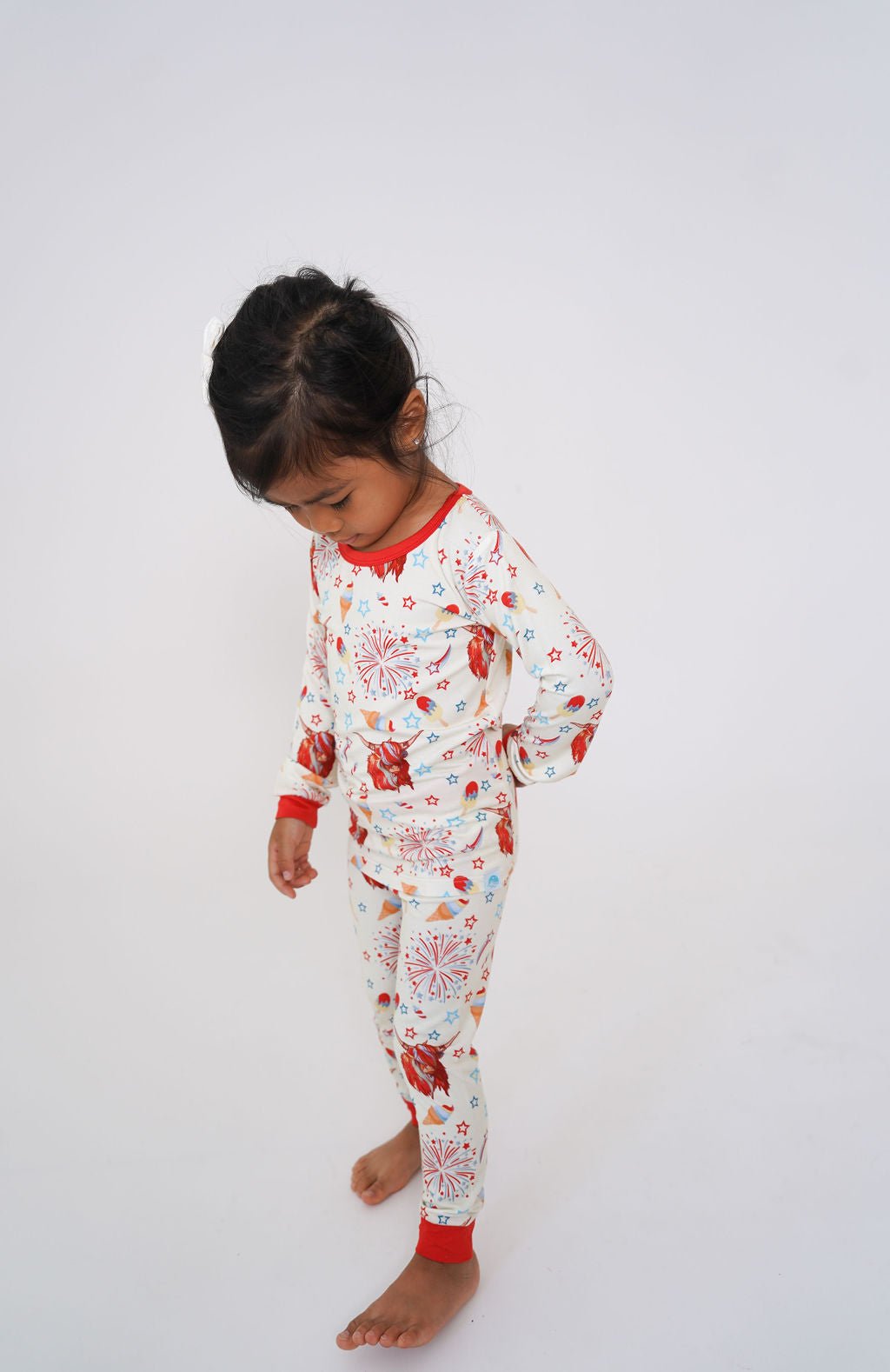 Party in the Moo.S.A (Highland Cow) Long Sleeve PJ's BDLJ - Jammie Session