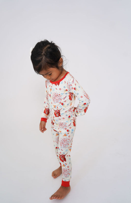Party in the Moo.S.A (Highland Cow) Long Sleeve PJ's BDLJ - Jammie Session