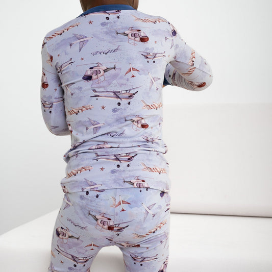 Plane & Simple (Airplanes) Long Sleeve PJ's BDLJ - Jammie Session