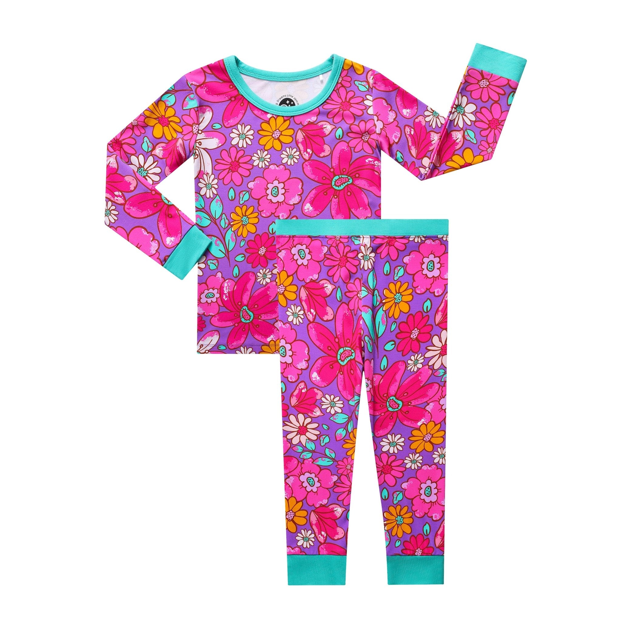 Retro Blooms (Flowers) Long Sleeve PJs BDLJ - Jammie Session