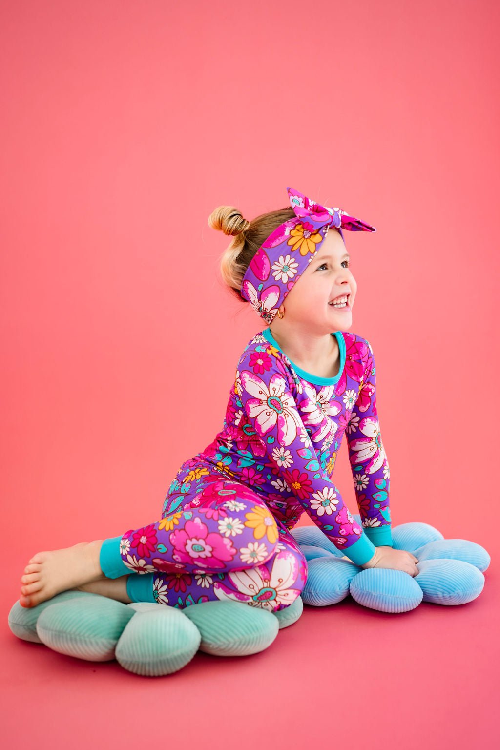 Retro Blooms (Flowers) Long Sleeve PJs BDLJ - Jammie Session