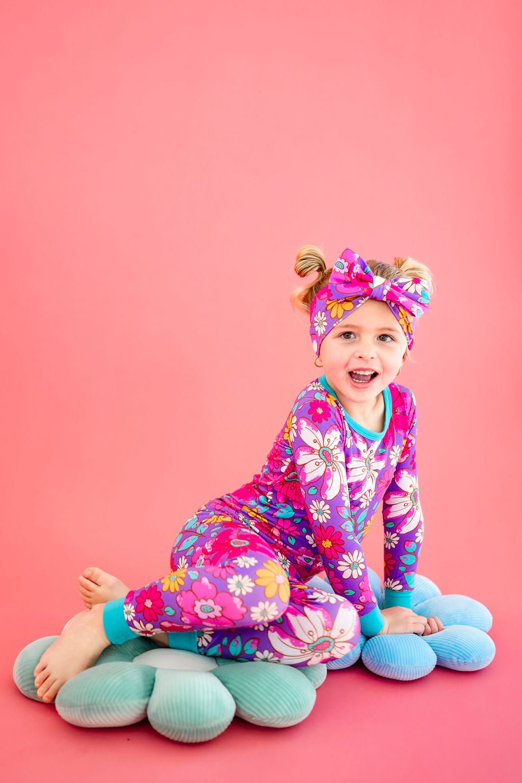 Retro Blooms (Flowers) Long Sleeve PJs BDLJ - Jammie Session