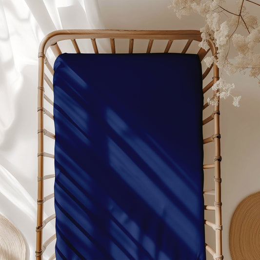 Royal Blue Crib Sheet - Jammie Session