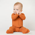 Load image into Gallery viewer, Rust (Orange) Ribbed Romper BDLJ - Jammie Session
