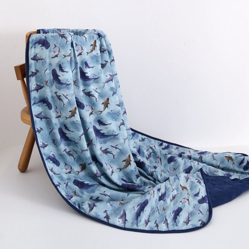 Some - Fin Special TENCEL™ Modal Toddler Quilted Blanket - Jammie Session