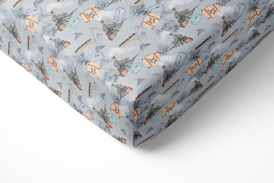 Steam Dreams (Train) Crib Sheet BDLJ - Jammie Session